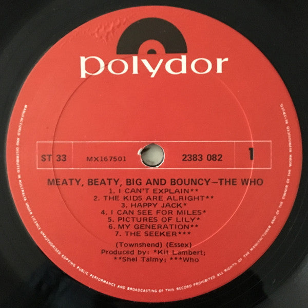 The Who – Meaty Beaty Big & Bouncy LP vinyl record, image 4 of 5