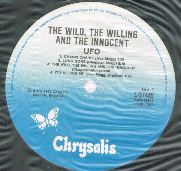 UFO – The Wild, The Willing And The Innocent LP vinyl record, image 3 of 3