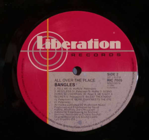 Bangles – All Over The Place LP vinyl record, image 6 of 6