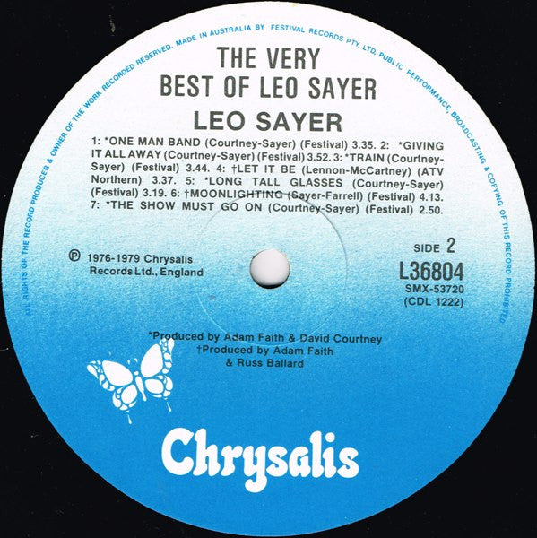 Leo Sayer – The Very Best Of Leo Sayer LP vinyl record, image 4 of 4