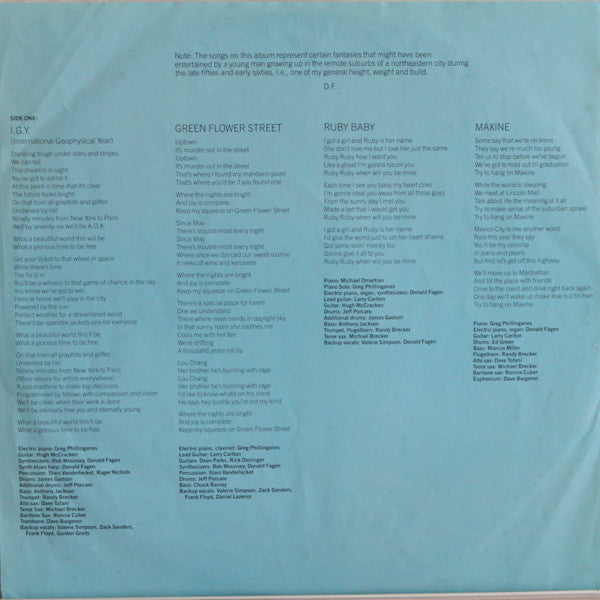 Donald Fagen – The Nightfly LP vinyl record, image 3 of 7