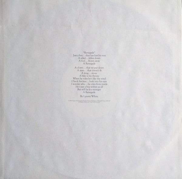 Thin Lizzy – Renegade LP vinyl record, image 6 of 7