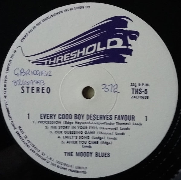 The Moody Blues – Every Good Boy Deserves Favour LP vinyl record, image 4 of 5