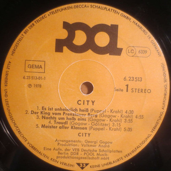 City – City LP vinyl record, image 3 of 6