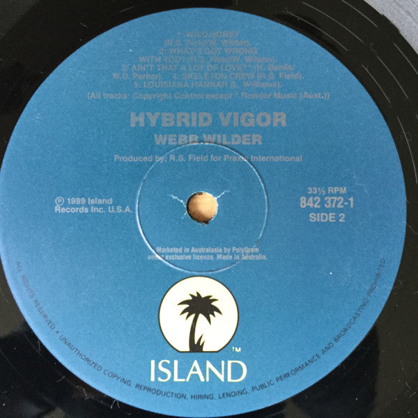 Webb Wilder – Hybrid Vigor LP vinyl record, image 4 of 4