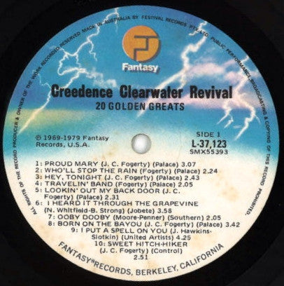 Creedence Clearwater Revival – 20 Golden Greats LP vinyl record, image 3 of 4