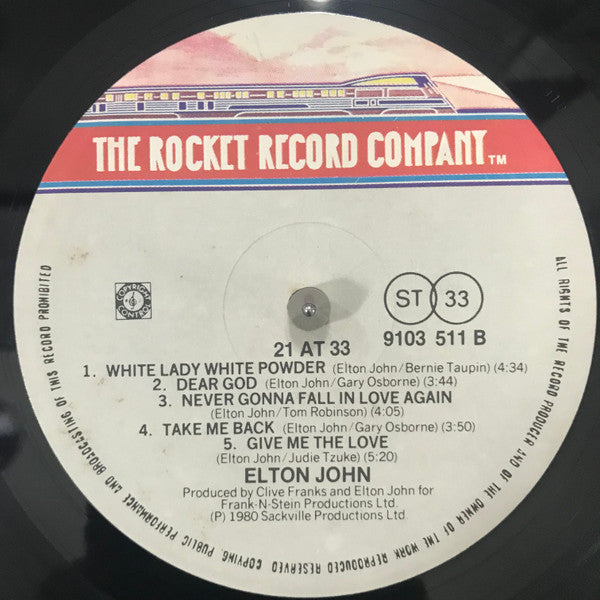 Elton John – 21 At 33 LP vinyl record, image 6 of 6