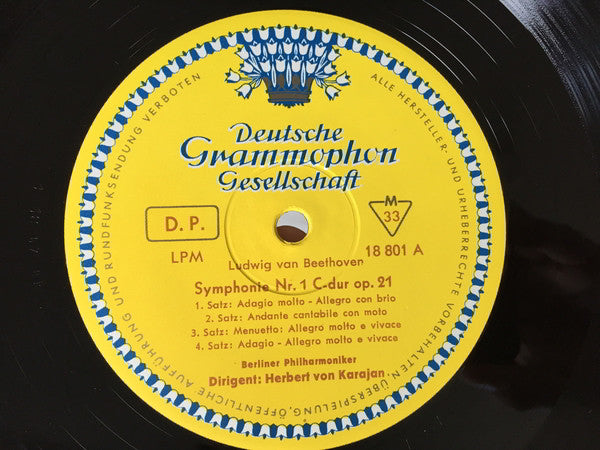 Ludwig van Beethoven, Herbert von Karajan, Berliner Philharmoniker – Symphonien 1 & 2 LP vinyl record, image 3 of 4