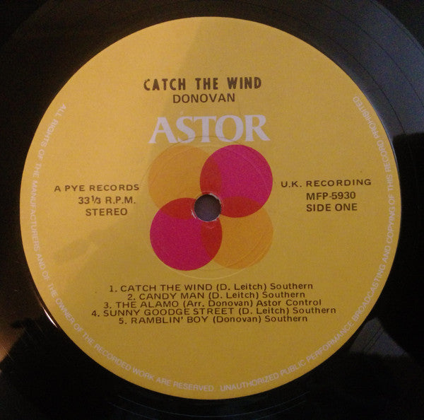 Donovan – Catch The Wind LP vinyl record, image 3 of 4