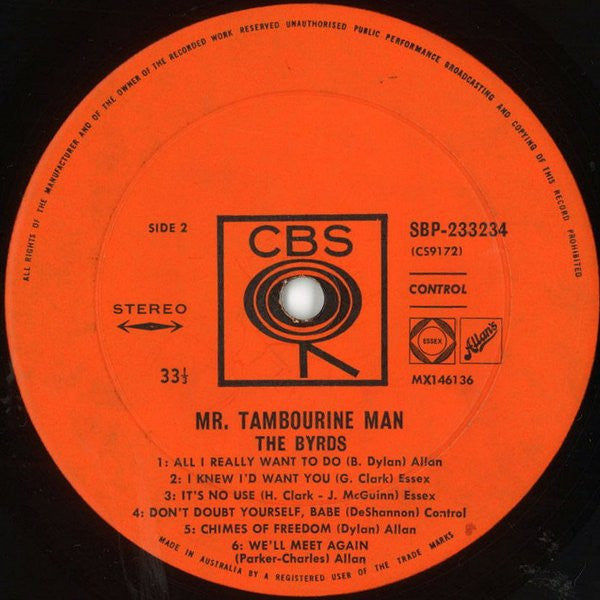The Byrds – Mr. Tambourine Man LP vinyl record, image 4 of 4