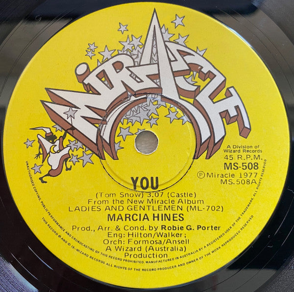 Marcia Hines – You 7" vinyl record, image 1 of 2
