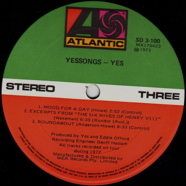 Yes – Yessongs (3xLP) LP vinyl record, image 8 of 10