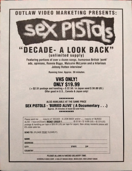 Sex Pistols – We've Cum For Your Children (Wanted: The Goodman Tapes) LP vinyl record, image 5 of 6