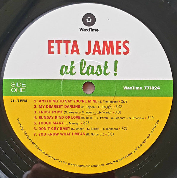 Etta James – At Last! LP vinyl record, image 3 of 4
