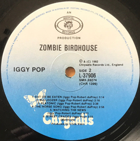 Iggy Pop – Zombie Birdhouse LP vinyl record, image 4 of 4