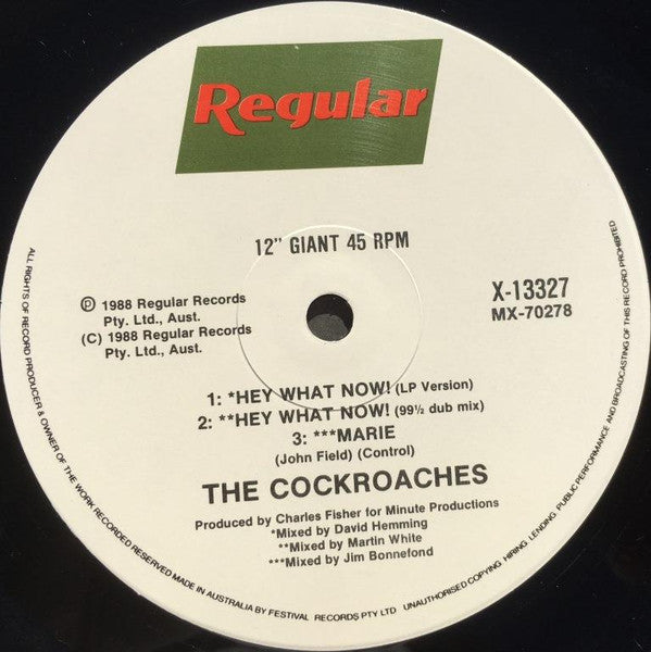 The Cockroaches – Hey What Now! 12" vinyl record, image 4 of 4
