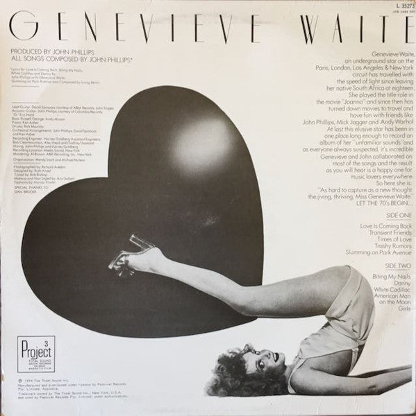 Genevieve Waite – Romance Is On The Rise LP vinyl record, image 2 of 3