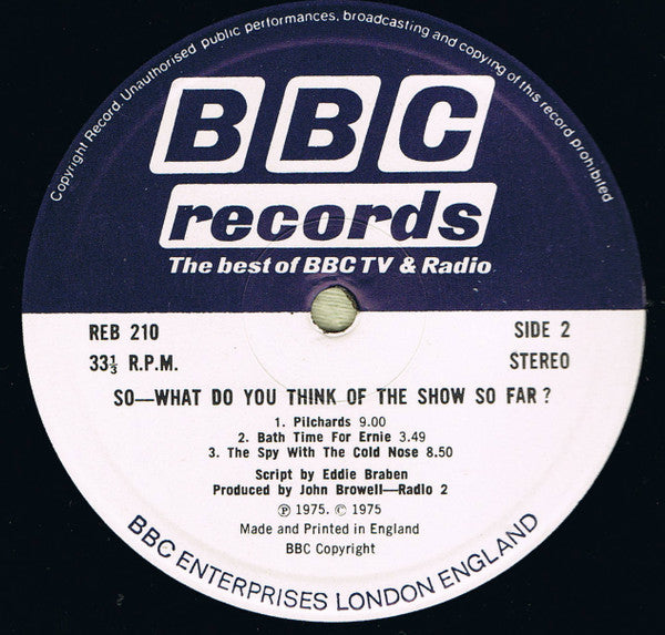 Morecambe & Wise – So, What Do You Think Of The Show So Far? LP vinyl record, image 4 of 5