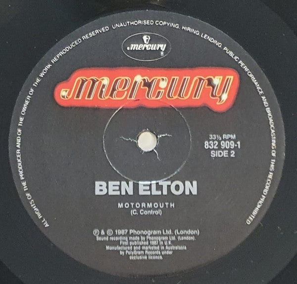 Ben Elton – Motormouth LP vinyl record, image 4 of 7