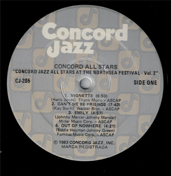 Concord Jazz All Stars – Concord Jazz All Stars At The Northsea Jazz Festival - Volume 2 LP vinyl record, image 4 of 6