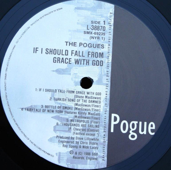 The Pogues – If I Should Fall From Grace With God LP vinyl record, image 3 of 5