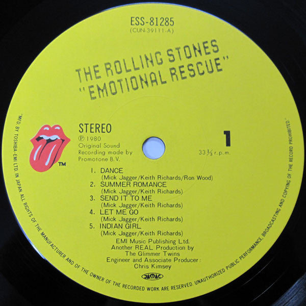 The Rolling Stones – Emotional Rescue LP vinyl record, image 3 of 10