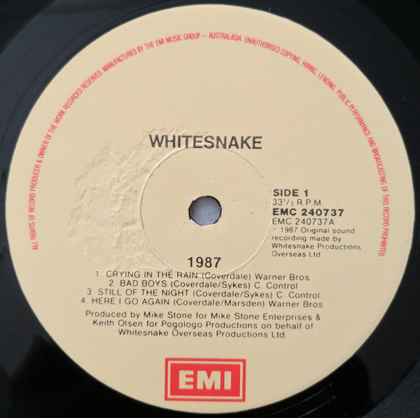 Whitesnake – Whitesnake LP vinyl record, image 3 of 4