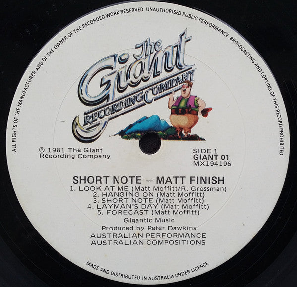 Matt Finish – Short Note LP vinyl record, image 5 of 6