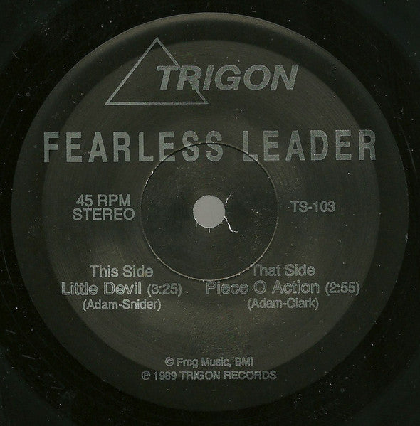 Fearless Leader – Little Devil / Piece O Action 7" vinyl record, image 3 of 3