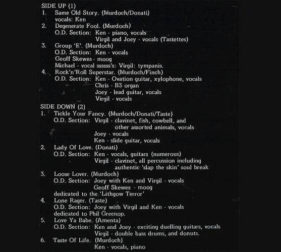 Taste – Tickle Your Fancy LP vinyl record, image 7 of 7