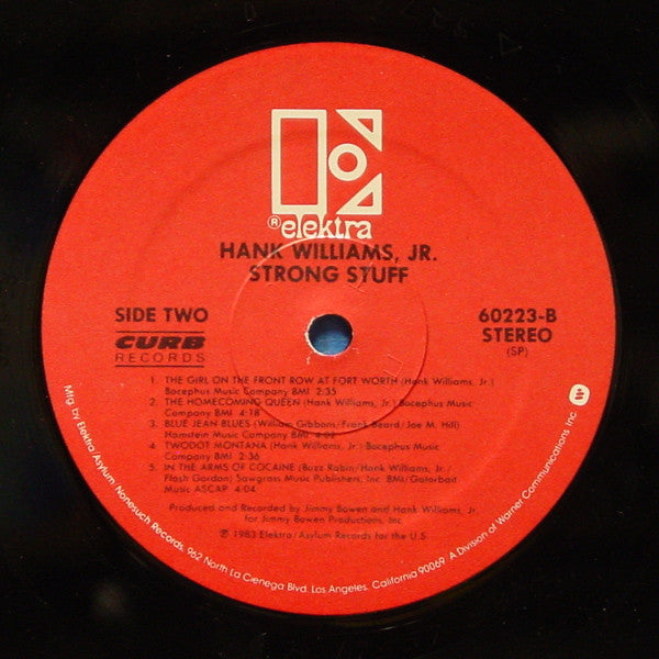 Hank Williams Jr. – Strong Stuff LP vinyl record, image 4 of 6