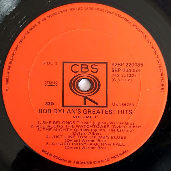 Bob Dylan – Bob Dylan's Greatest Hits Vol.II (2xLP) LP vinyl record, image 7 of 8