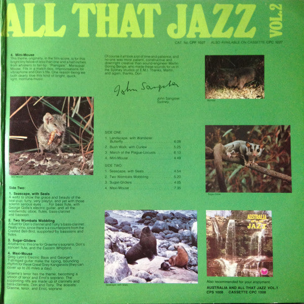 John Sangster – Australia And All That Jazz Vol. 2 LP vinyl record, image 5 of 8