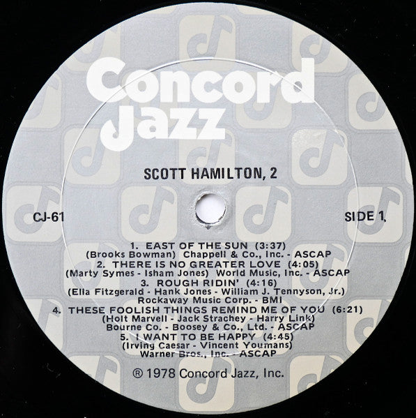 Scott Hamilton – Scott Hamilton, 2 LP vinyl record, image 4 of 5