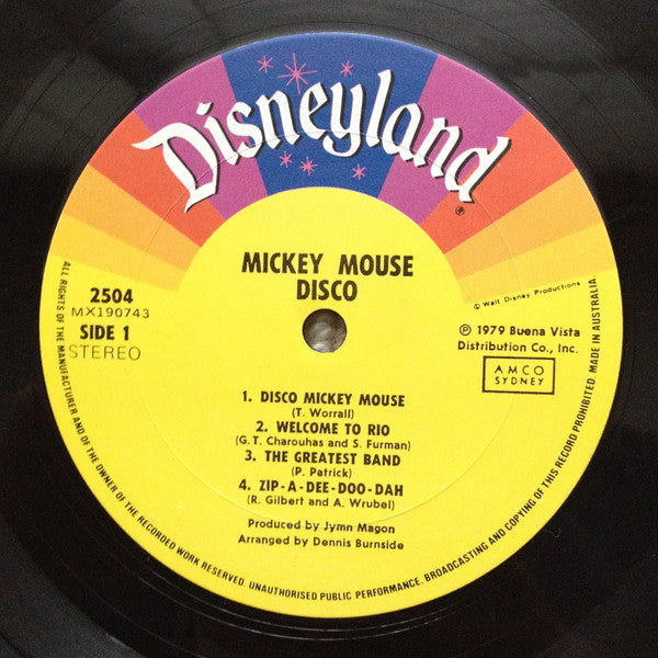 Unknown Artist – Mickey Mouse Disco LP vinyl record, image 3 of 4