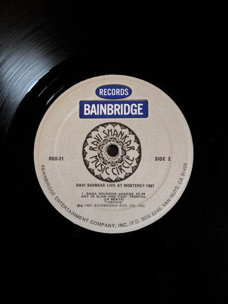 Ravi Shankar – Live At Monterey - 1967 LP vinyl record, image 4 of 4