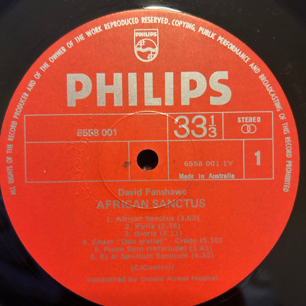David Fanshawe – African Sanctus LP vinyl record, image 4 of 5