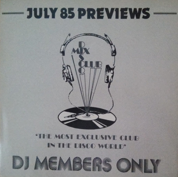 Various – July 85 - Previews LP vinyl record, image 2 of 2