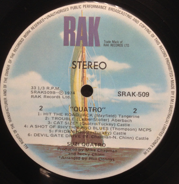 Suzi Quatro – Quatro LP vinyl record, image 4 of 4
