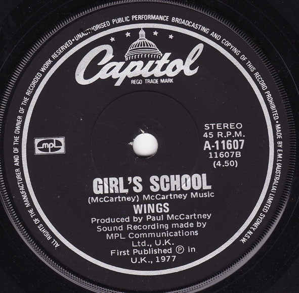 Wings – Mull Of Kintyre 7" vinyl record, image 2 of 2