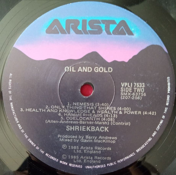 Shriekback – Oil And Gold LP vinyl record, image 4 of 6