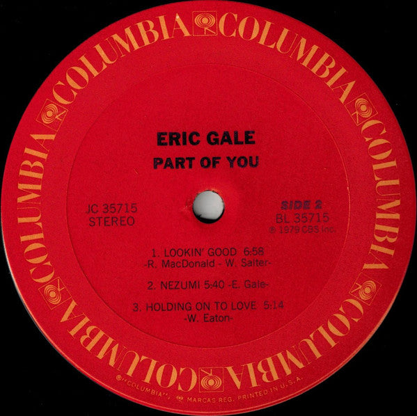 Eric Gale – Part Of You LP vinyl record, image 4 of 8