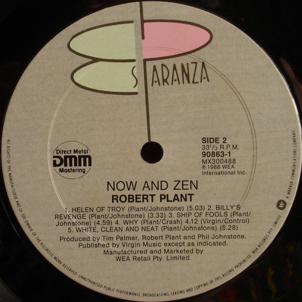 Robert Plant – Now And Zen LP vinyl record, image 4 of 8