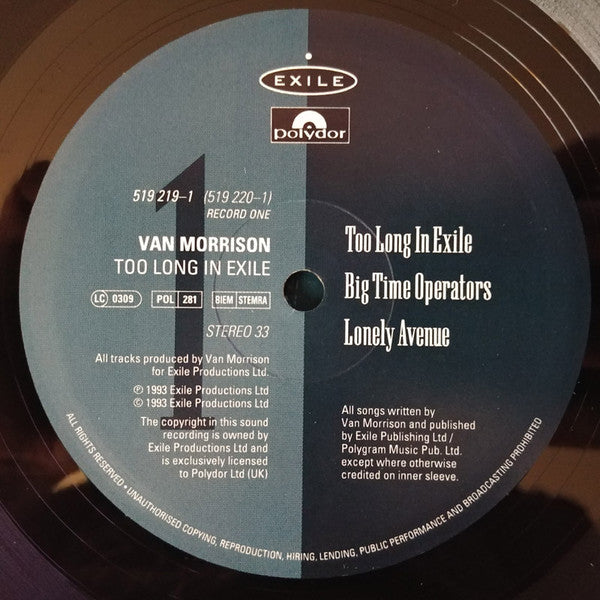 Van Morrison – Too Long In Exile (2xLP) LP vinyl record, image 5 of 8