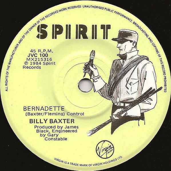 Billy Baxter – Too Late To Turn Back Now 7" vinyl record, image 4 of 4