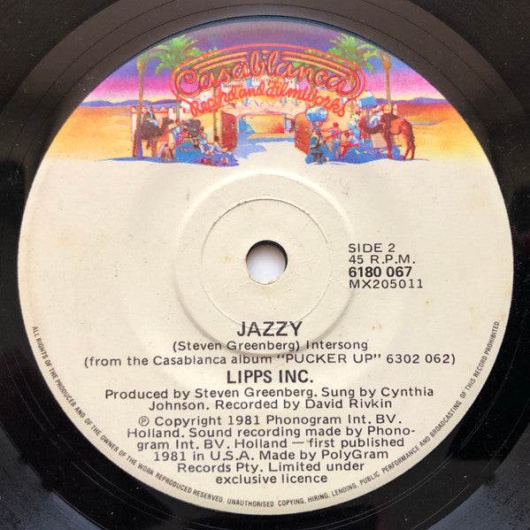 Lipps, Inc. – Designer Music 7" vinyl record, image 2 of 2