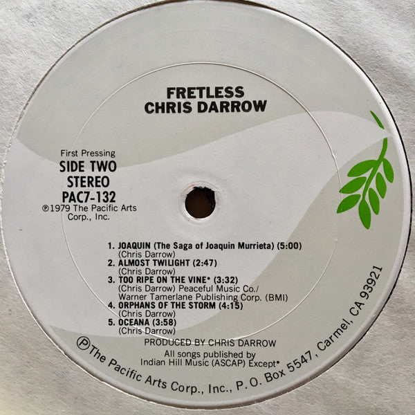 Chris Darrow – Fretless LP vinyl record, image 4 of 4