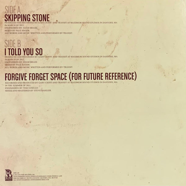 Transit – Skipping Stone 7" vinyl record, image 2 of 6