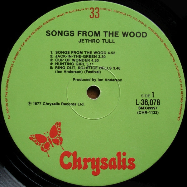 Jethro Tull – Songs From The Wood LP vinyl record, image 3 of 4