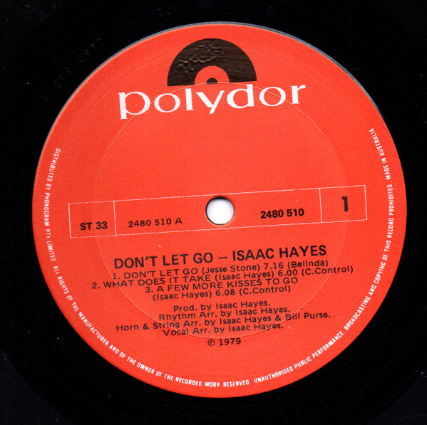 Isaac Hayes – Don't Let Go LP vinyl record, image 3 of 4